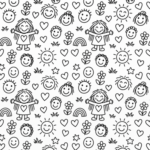 The drawing converted into a carved pattern