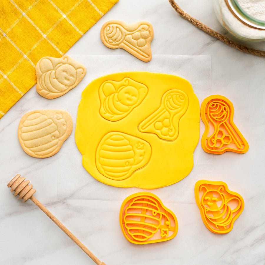 Bee Cookie Stamp 3D—Set of 3 - Pastrymade