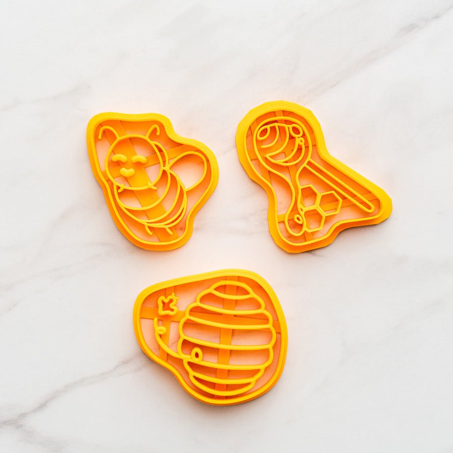 Bee Cookie Stamp 3D—Set of 3 - Pastrymade