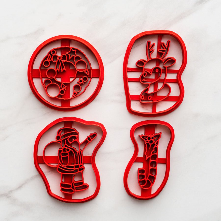 Christmas Cookie Stamp 3D—Set of 4 - Pastrymade