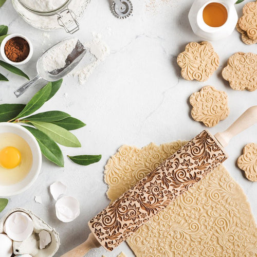 Flores Embossed Rolling Pin