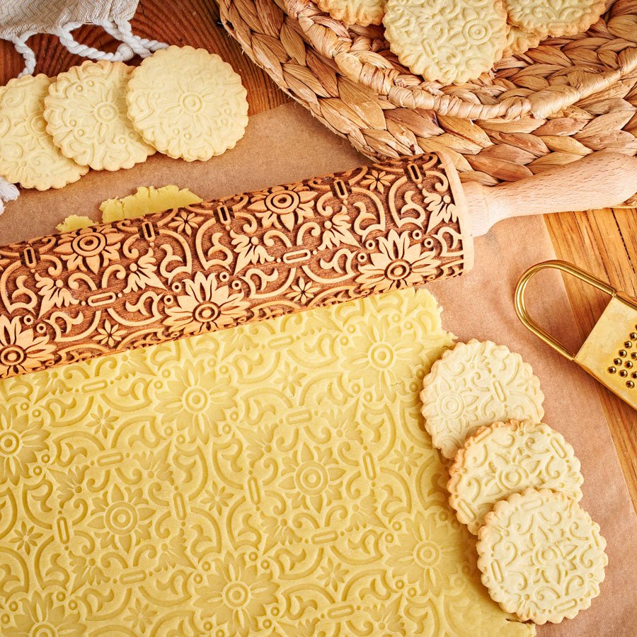 Florial Embossed Rolling Pin – Pastrymade