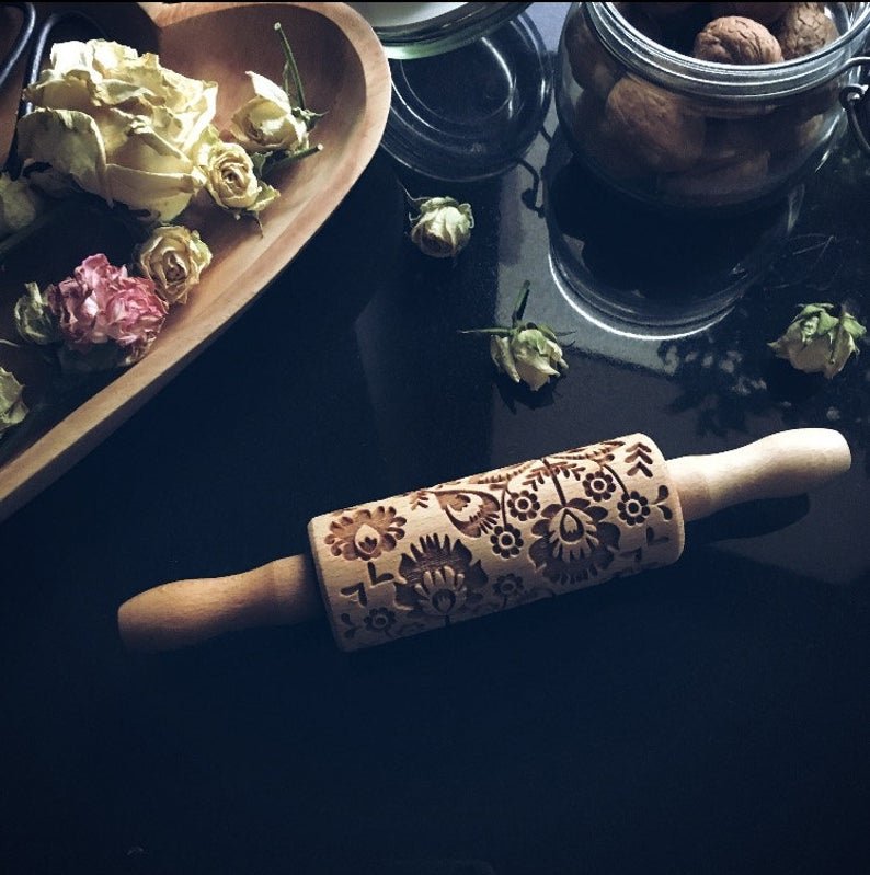 FOLK FLOWERS KIDS ROLLING PIN - Pastrymade US