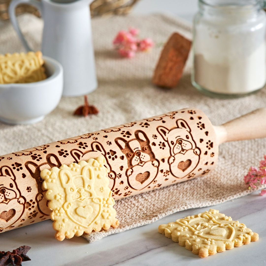 Frenchie Bulldog Rolling Pin - Pastrymade US