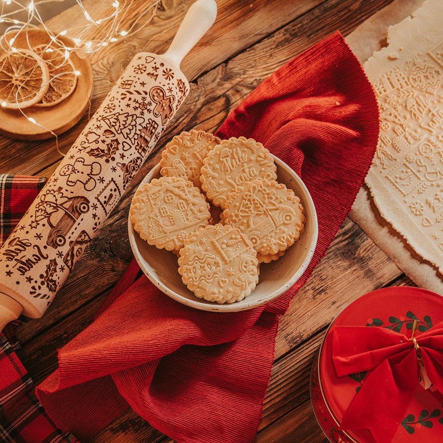 Holly Jolly Christmas Embossed Rolling Pin – Pastrymade