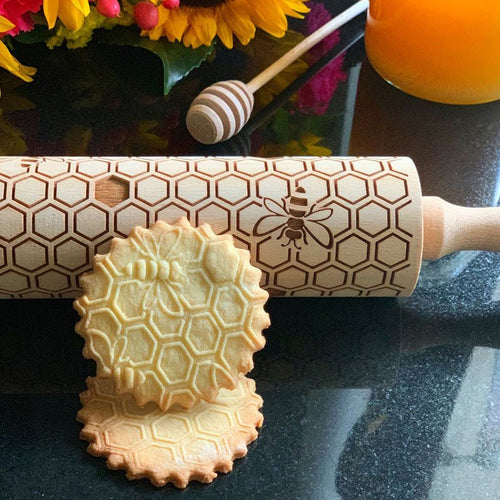 Honeycomb Embossed Rolling Pin