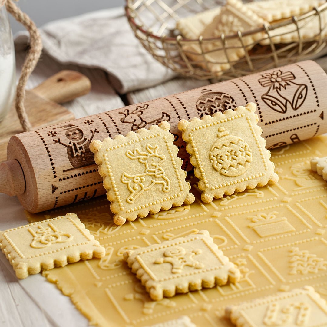 Minimal Christmas Rolling Pin - Pastrymade