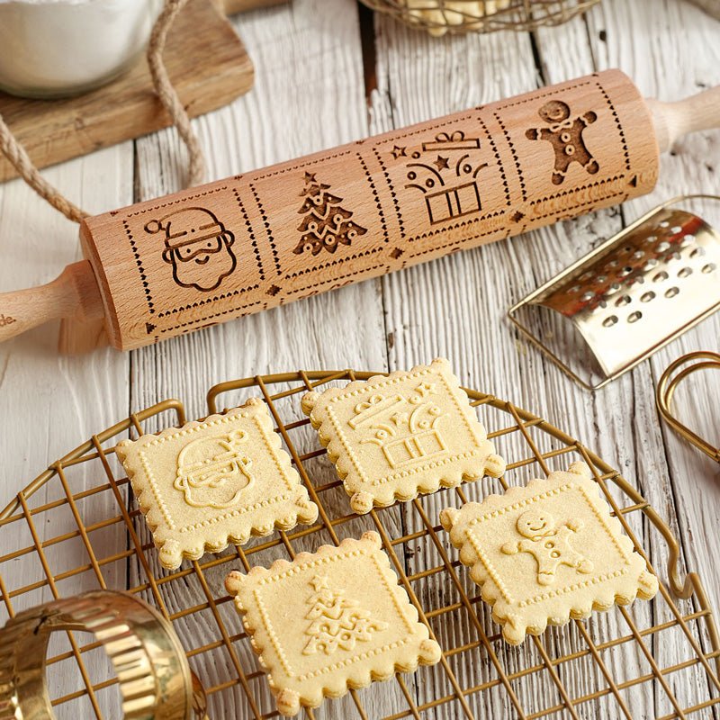 Minimal Christmas Rolling Pin - Pastrymade