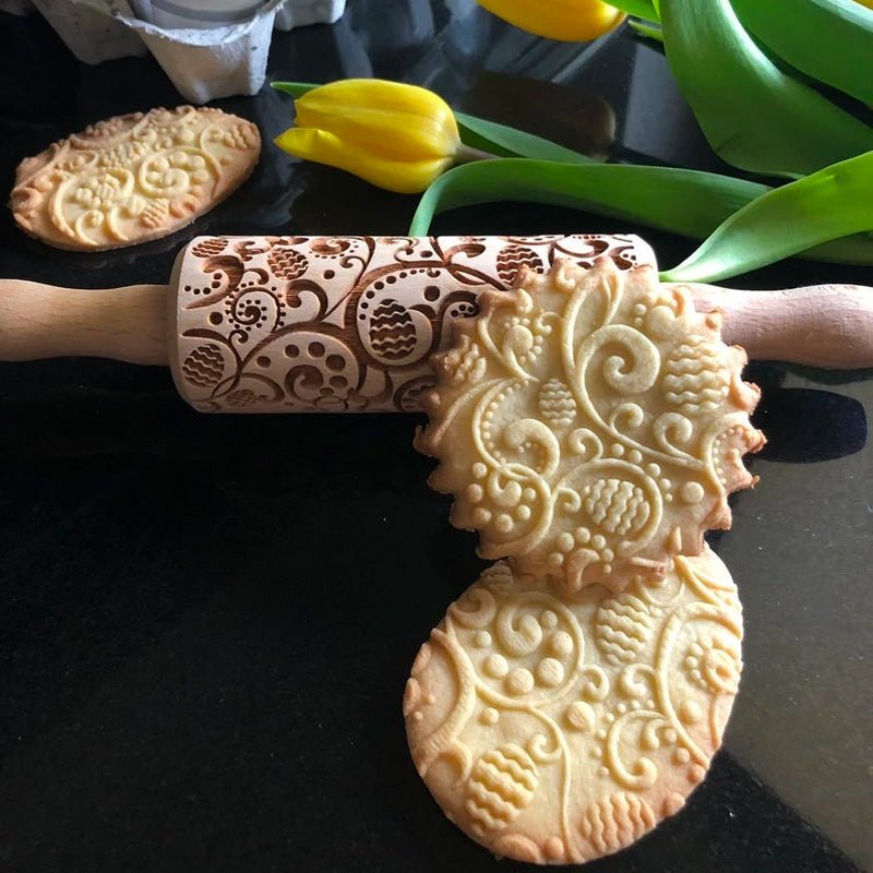 NEW EASTER EGGS KIDS ROLLING PIN - Pastrymade US