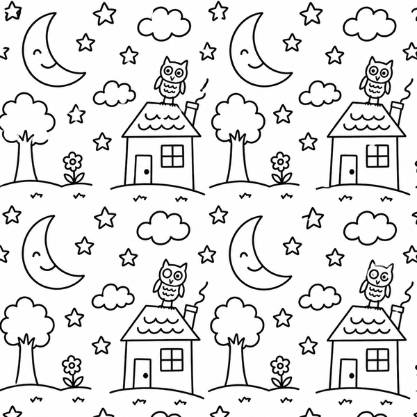 The drawing converted into a carved pattern