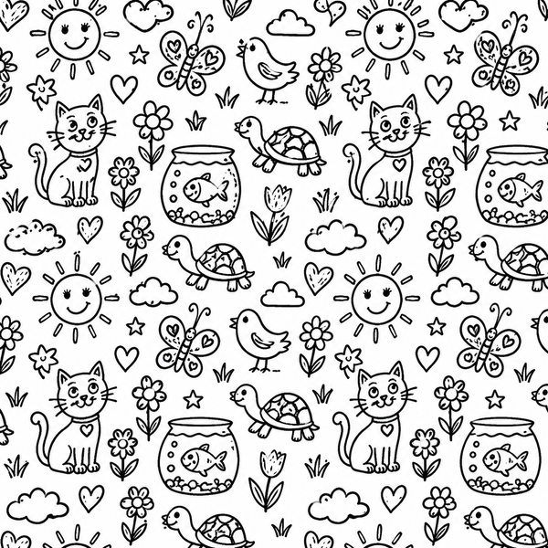 The drawing converted into a carved pattern