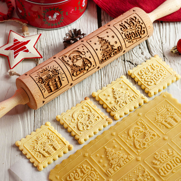 Christmas Postcard Rolling Pin – Pastrymade