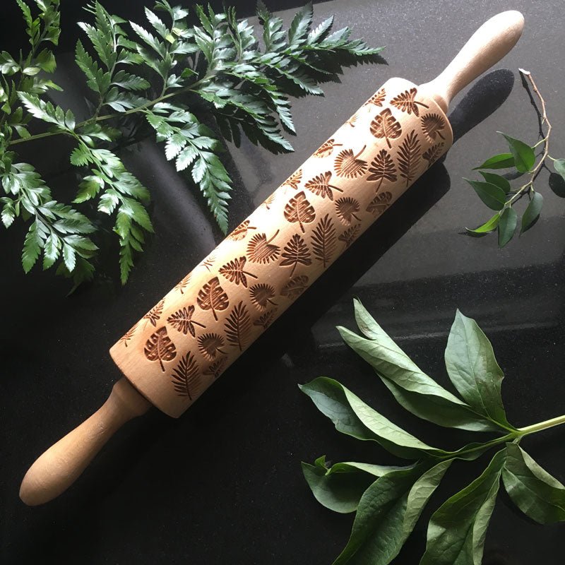 Tropical Leaves Rolling Pin - Pastrymade US