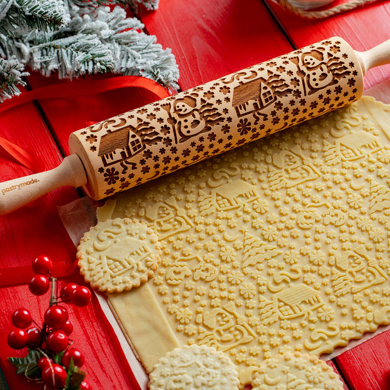 Christmas Village Rolling Pin