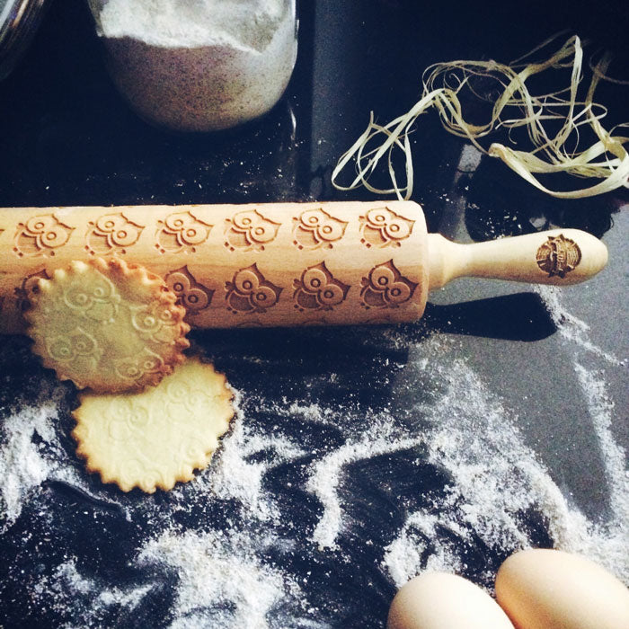 BABY OWLS ROLLING PIN - pastrymade