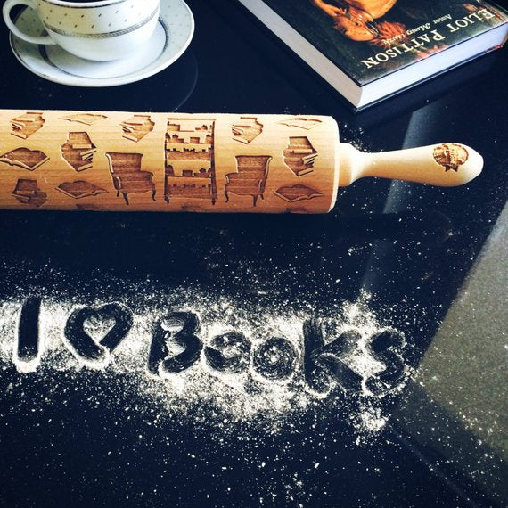 BOOKS ROLLING PIN - pastrymade