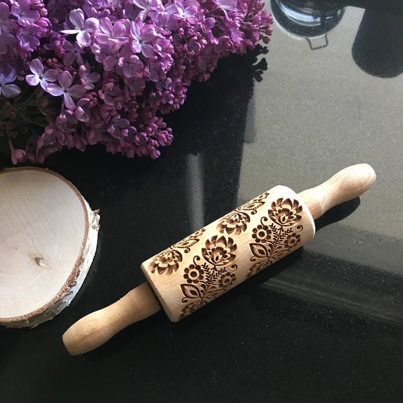 BOQUET OF FLOWERS KIDS ROLLING PIN - pastrymade
