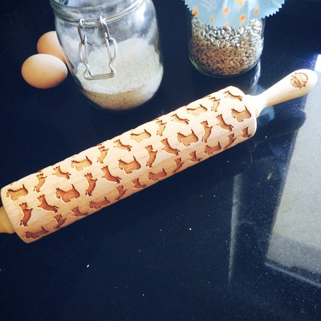 WEST HIGHLAND white TERRIER ROLLING PIN - pastrymade